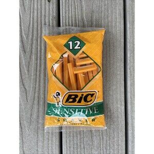 1999 Vintage BIC  Sensitive Blade Shaving Razor 12 Disposable Razors New
